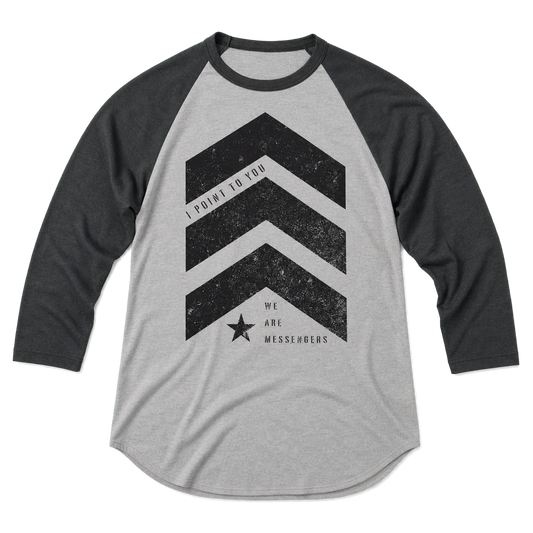 I Point To You Raglan flat lay