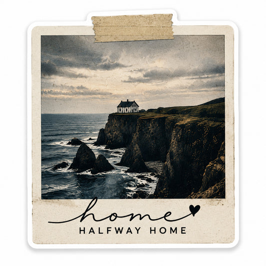 Halfway Home Cliff Photo Sticker