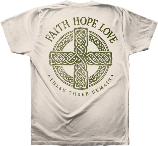 Faith Hope Love Celtic Cross Tee