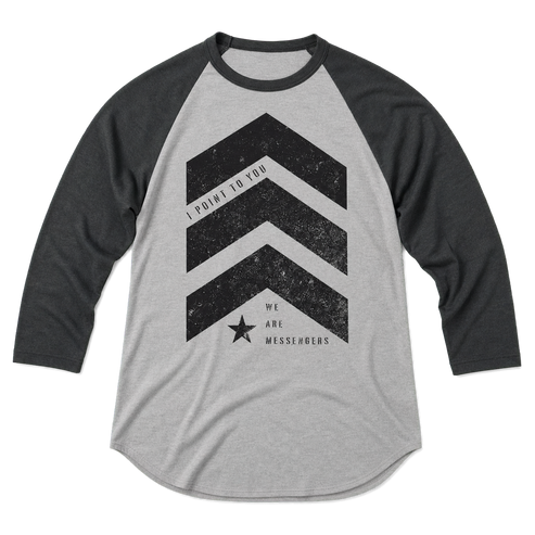I Point To You Raglan flat lay