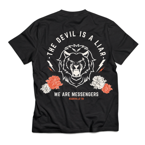 The Devil is a Liar Tee back flat lay