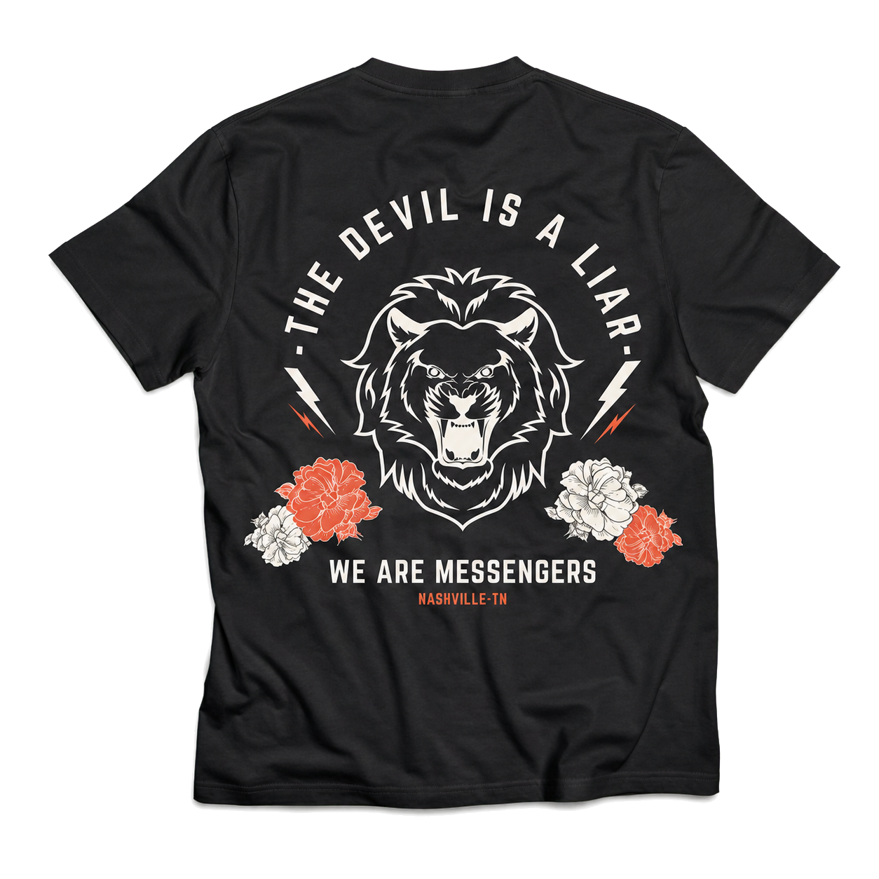 The Devil is a Liar Tee back flat lay