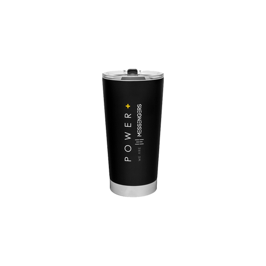 Power black drink tumbler We Are Messengers