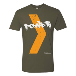 Power spray paint military green tee We Are Messengers